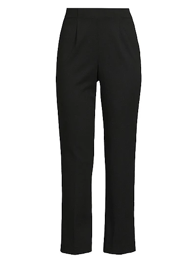 Tanya Foster x Ming Wang Stretch Crêpe Back-Slit Pants