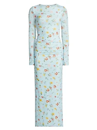 Ezli Floral Stretch Maxi Dress