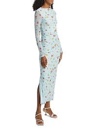 Ezli Floral Stretch Maxi Dress