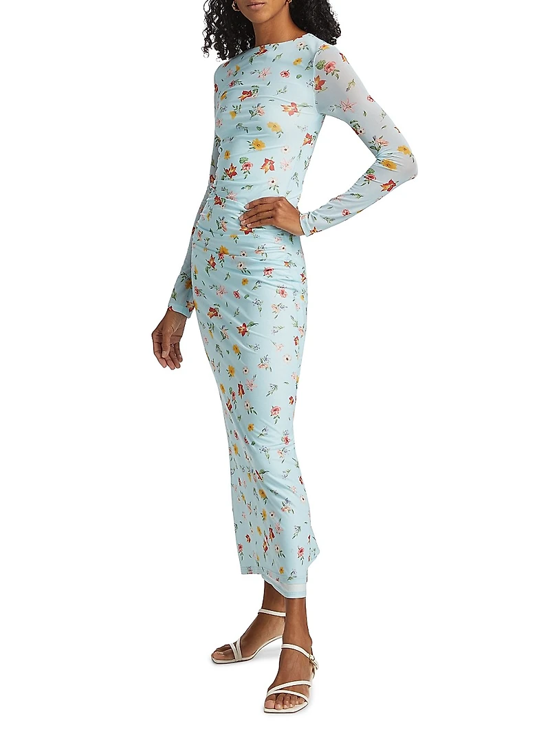 Ezli Floral Stretch Maxi Dress