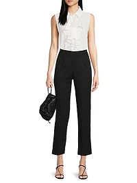 Tanya Foster x Ming Wang Plus Waterfall Ruffle Tank