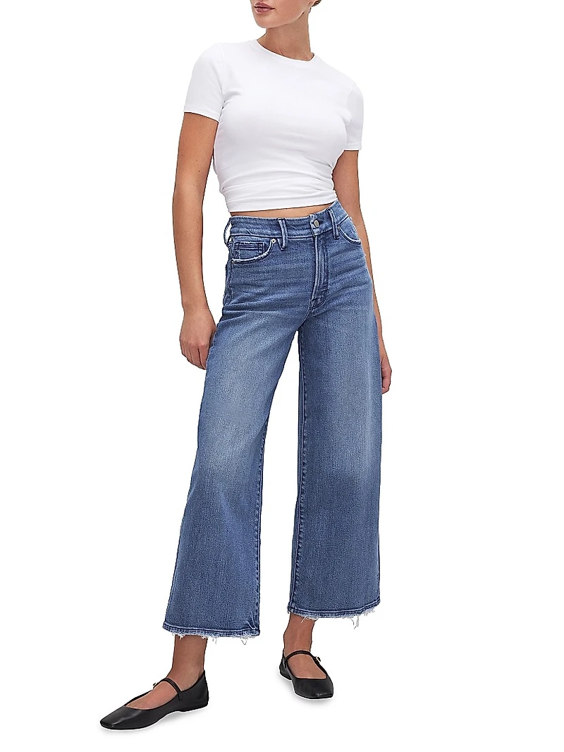 Good Waist Palazzo Crop Jeans