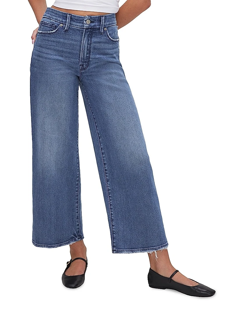 Good Waist Palazzo Crop Jeans