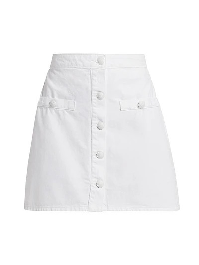 Kris Buttoned Miniskirt