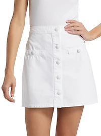 Kris Buttoned Miniskirt