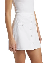 Kris Buttoned Miniskirt