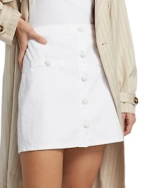 Kris Buttoned Miniskirt