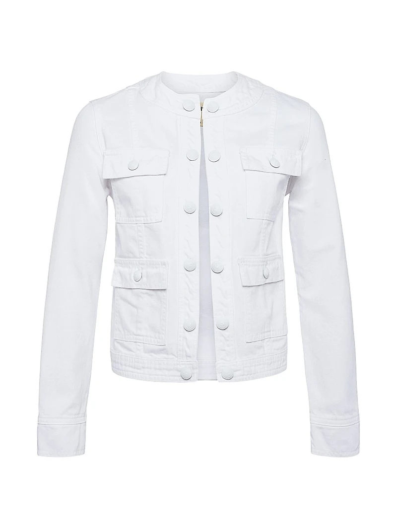 Yari Denim Collarless Jacket