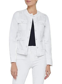 Yari Denim Collarless Jacket