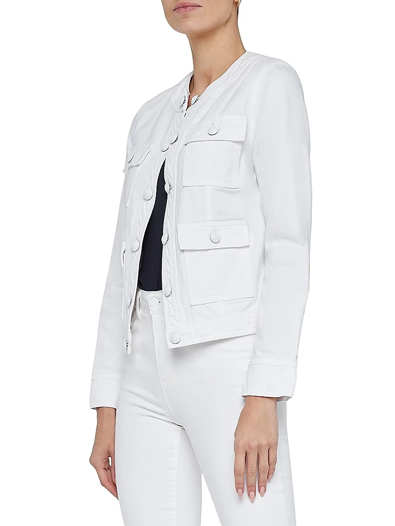 Yari Denim Collarless Jacket