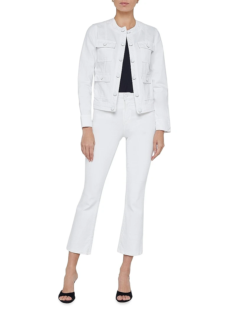Yari Denim Collarless Jacket