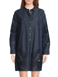 Katella Denim Mini Shirtdress