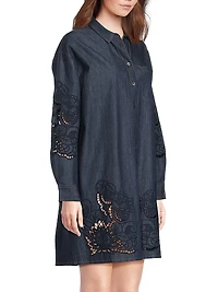 Katella Denim Mini Shirtdress