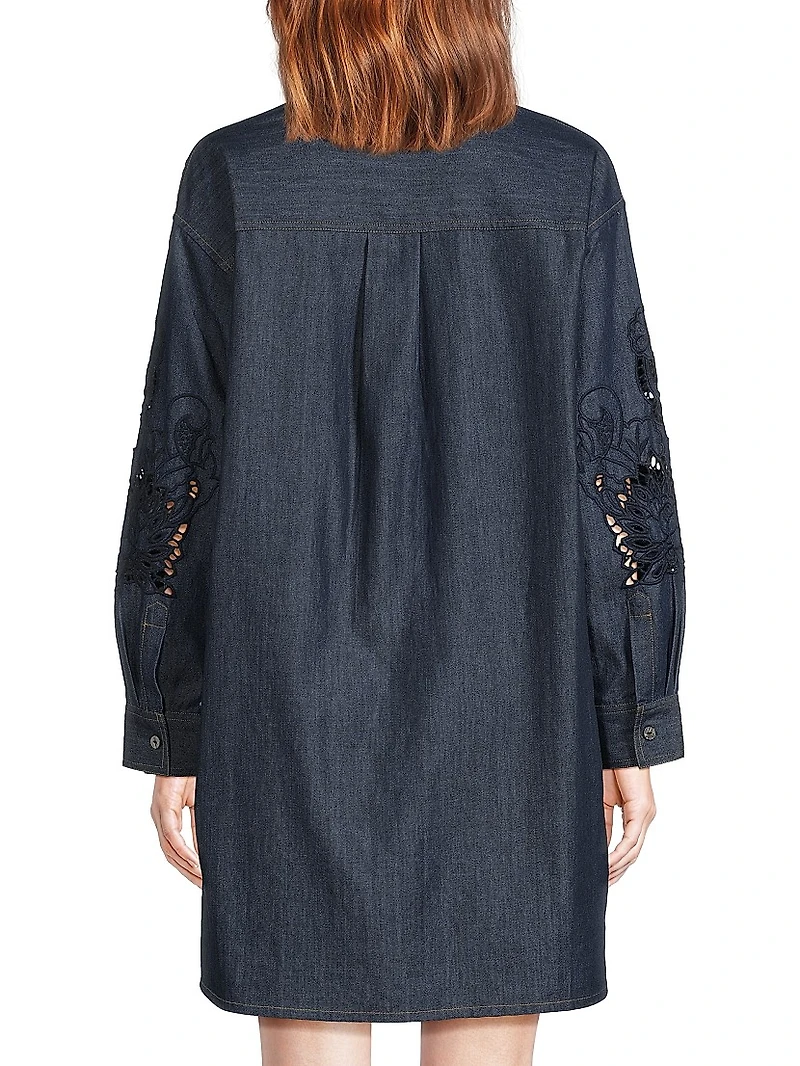 Katella Denim Mini Shirtdress
