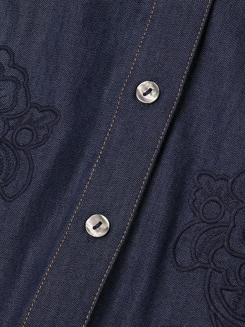 Katella Denim Mini Shirtdress