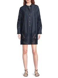 Katella Denim Mini Shirtdress