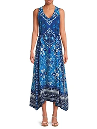 Drawstring Tank Midi-Dress