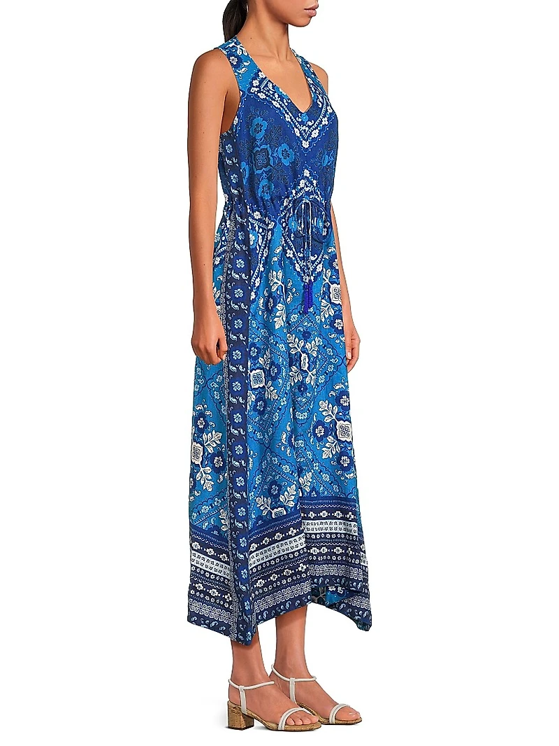 Drawstring Tank Midi-Dress