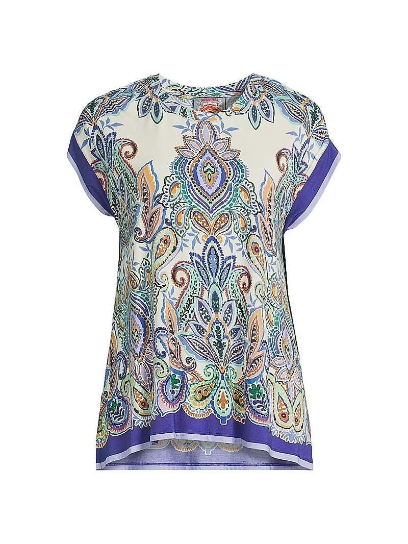 The Janie Favorite Paisley Crewneck Top