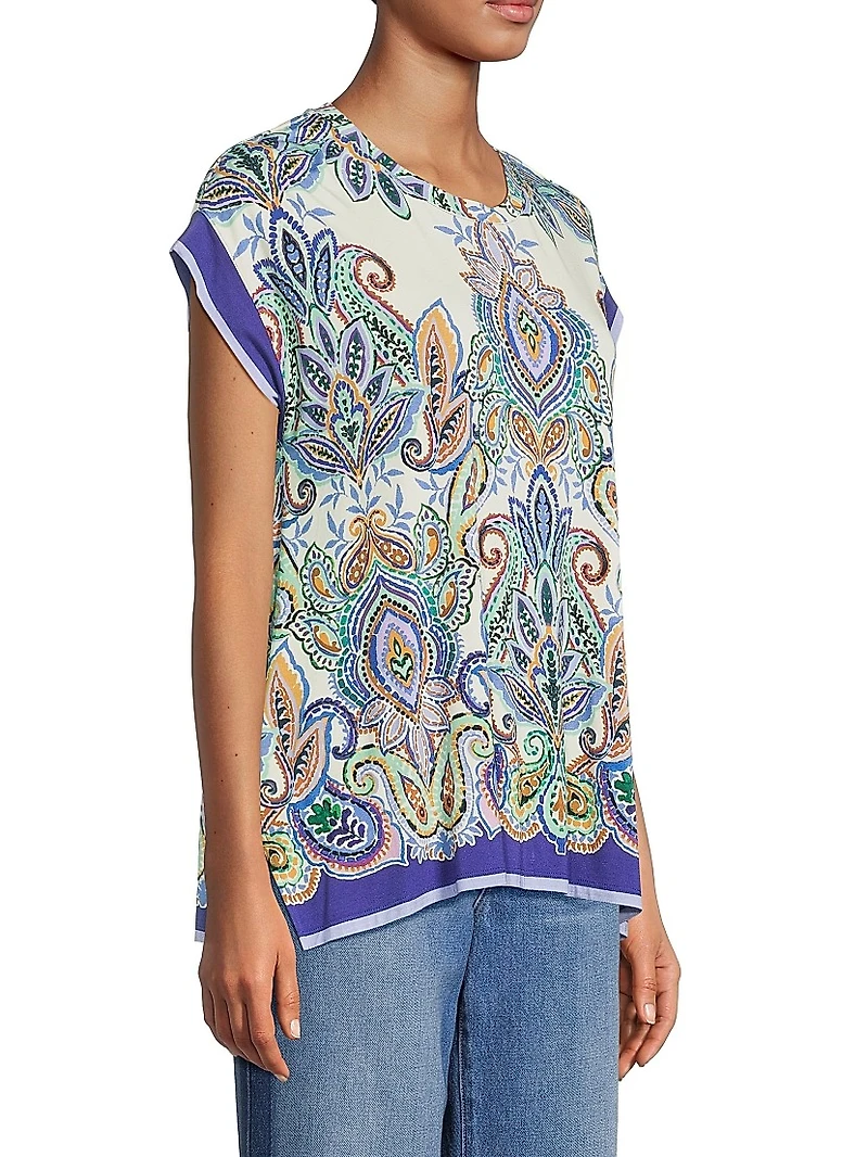 The Janie Favorite Paisley Crewneck Top
