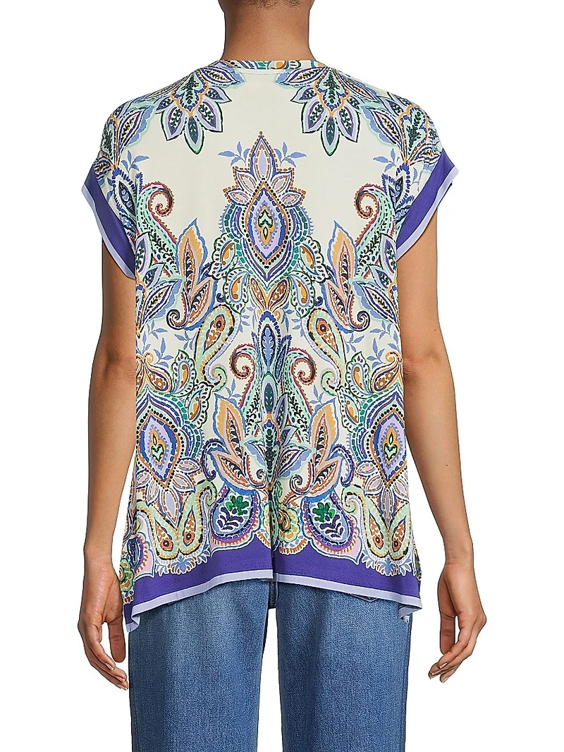 The Janie Favorite Paisley Crewneck Top