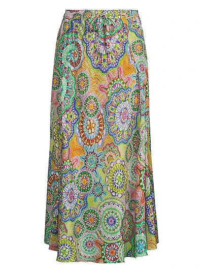 Kiki Printed Silk Maxi Skirt