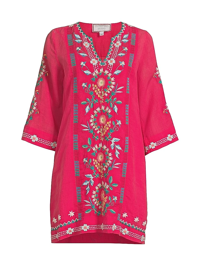 Embroidered Swing Dress