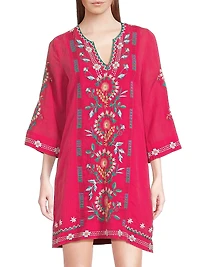 Embroidered Swing Dress