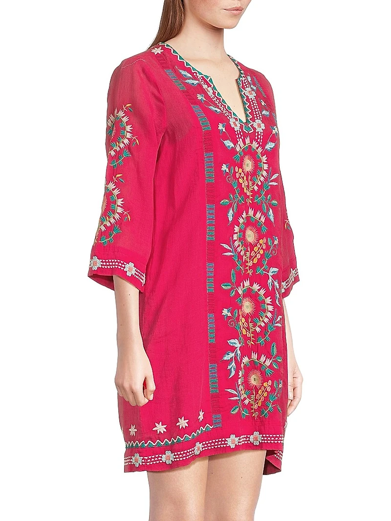 Embroidered Swing Dress