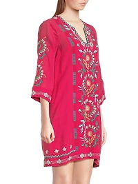 Embroidered Swing Dress