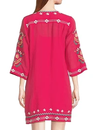 Embroidered Swing Dress