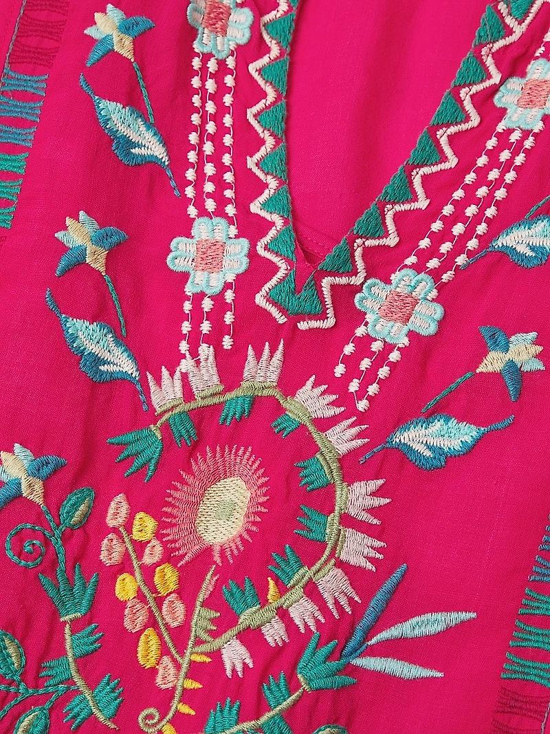 Embroidered Swing Dress