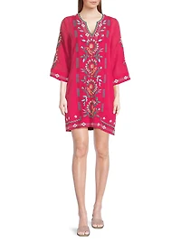 Embroidered Swing Dress