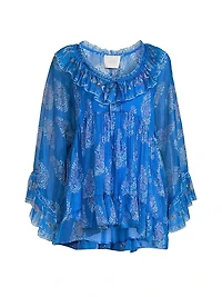 Gal Ruffle Tie Blouse