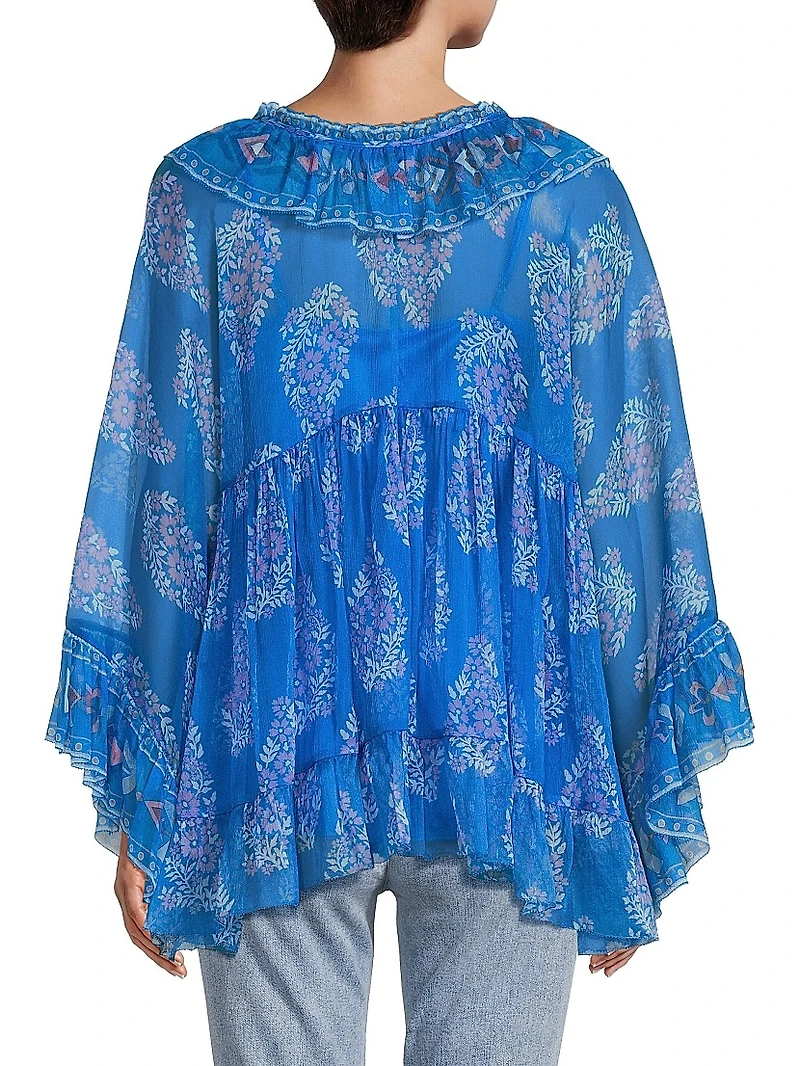 Gal Ruffle Tie Blouse