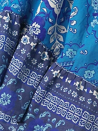 Ciena Printed Flounce Shift Midi-Dress