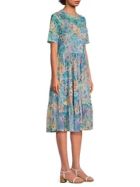 Mesh Tiered Slip Dress