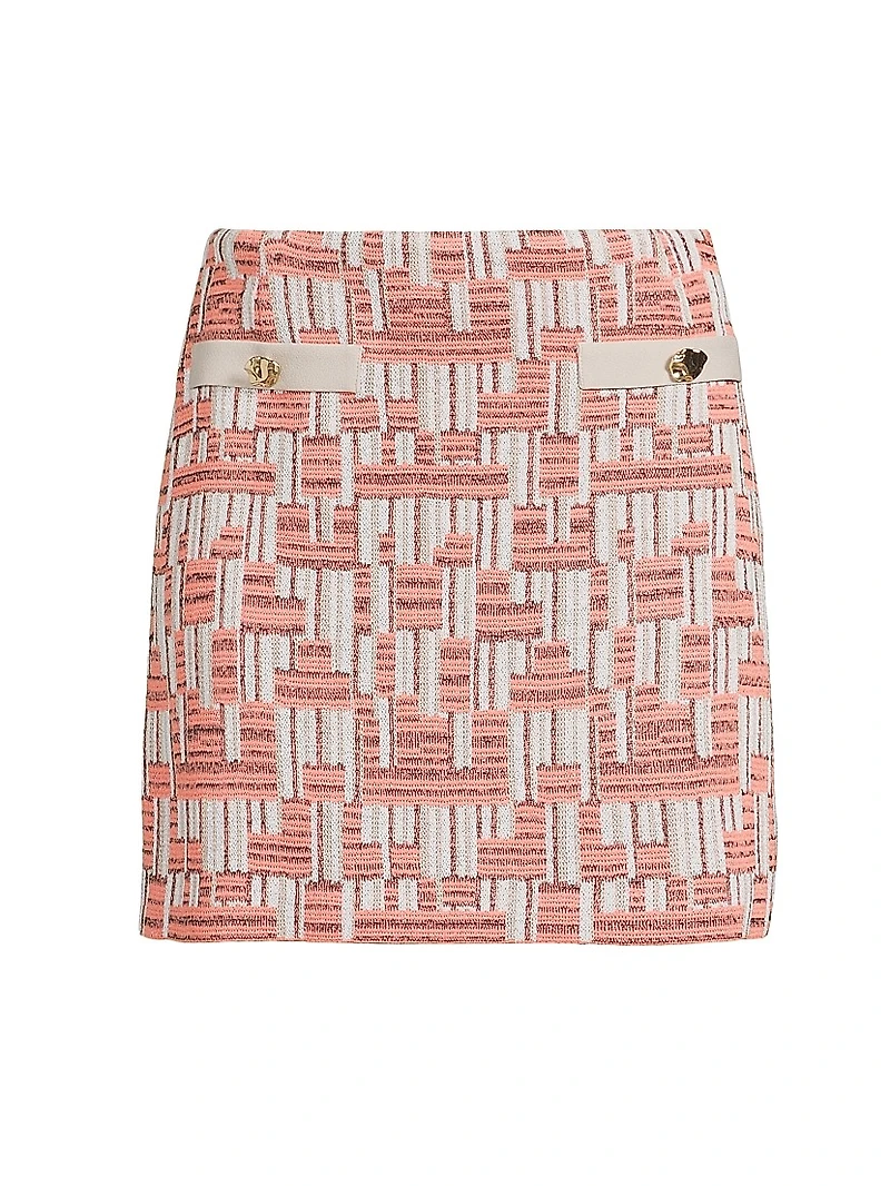 Geometric Knit Miniskirt