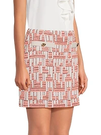 Geometric Knit Miniskirt