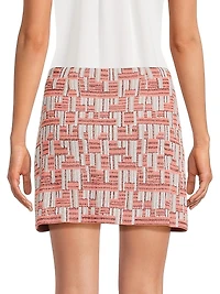 Geometric Knit Miniskirt