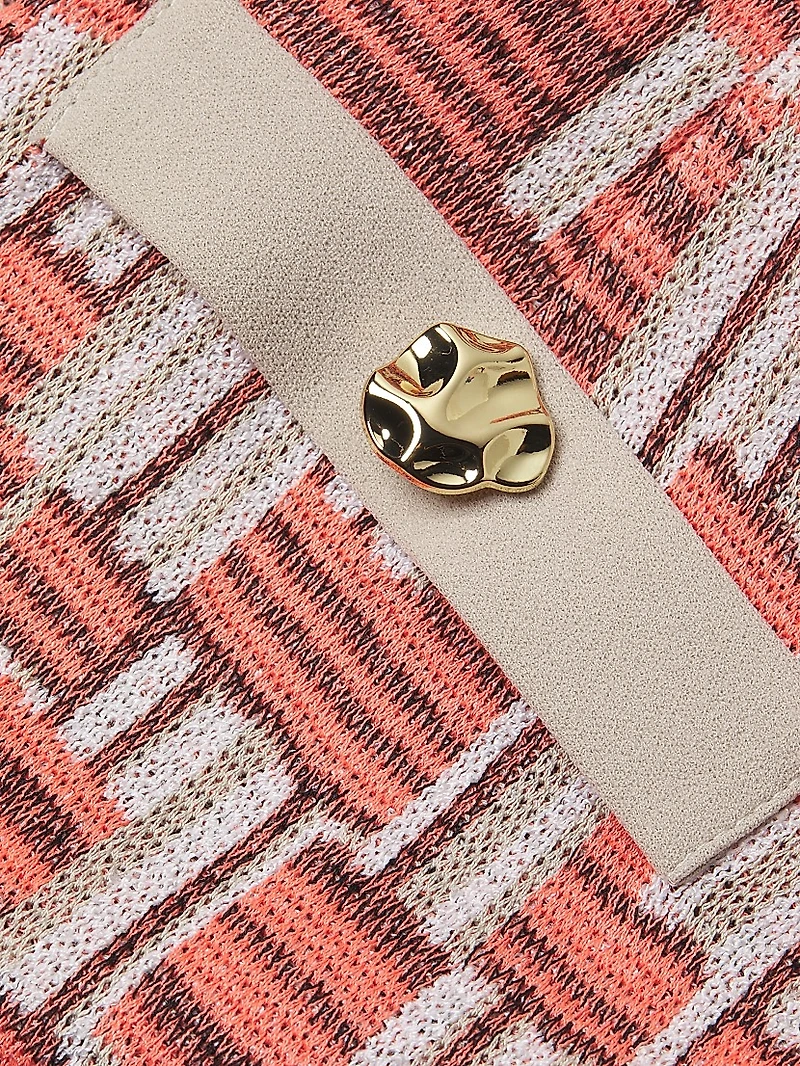 Geometric Knit Miniskirt