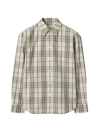 Check Point Collar Cotton Shirt