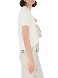 B Crest Embroidered Cotton T-Shirt