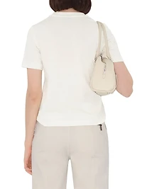 B Crest Embroidered Cotton T-Shirt