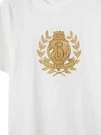 B Crest Embroidered Cotton T-Shirt