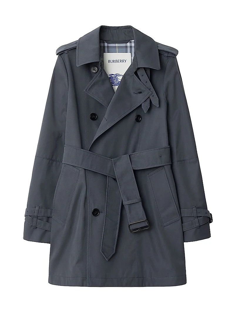 Twill Double-Breasted Trench Coat