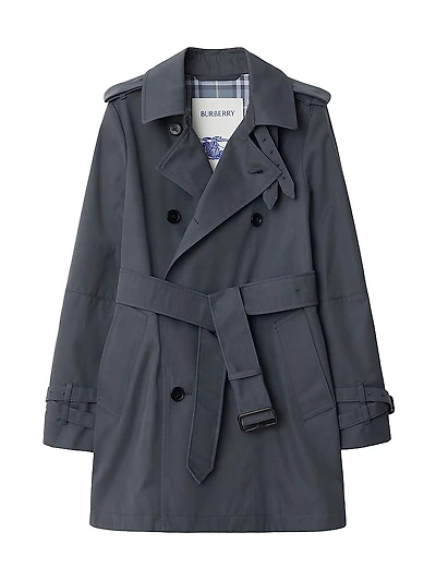 Twill Double-Breasted Trench Coat