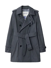 Twill Double-Breasted Trench Coat