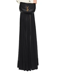 Belted Pleated Maxi Skirt