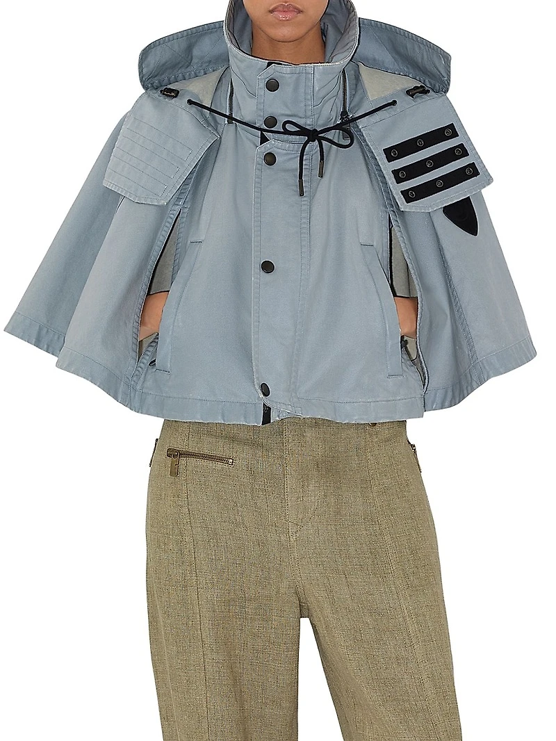 Logo Hooded Cotton Jacket